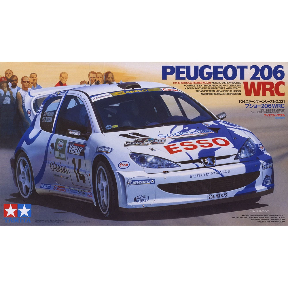 

1/24 TAMIYA 24221 Peugeot 206WRC rally car model hobby