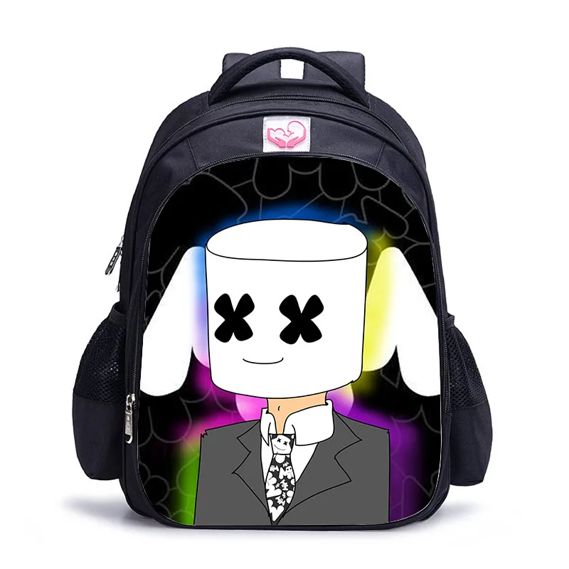 Детский Школьный рюкзак Marshmello школьный для мальчиков и девочек рюкзаки Mochila Escolar