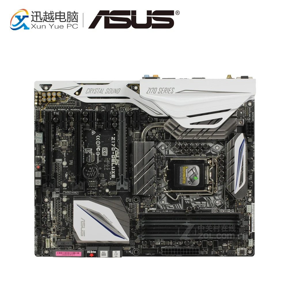 

Asus Z170-DELUXE Desktop Motherboard Z170 Socket LGA 1151 For Core i7 i5 i3 DDR4 64G SATA3 USB3.0 ATX Original Used Mainboard