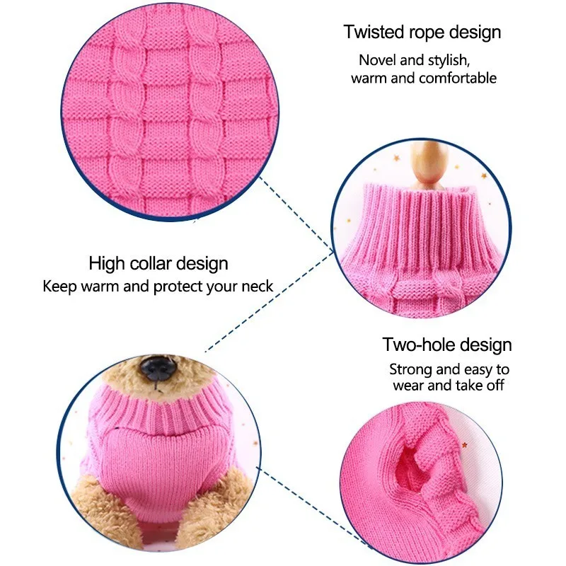 Winter Pet Dog Sweaters Classic Pullover Knit Twist Rope Striped Puppy Cat Chihuahua/Dachshund/Bulldog Small/Large Dog Clothes