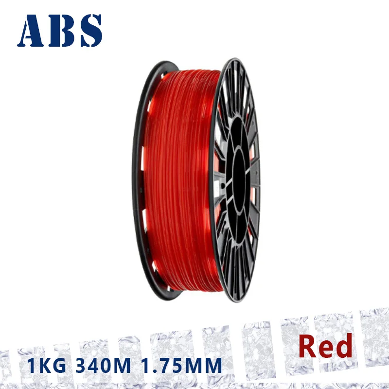 YOUSU filament plastic for 3d printer/ PETG/NYLON/WOOD/CARBON/ 1kg 340m shipping from Moscow - Цвет: Red ABS 1KG