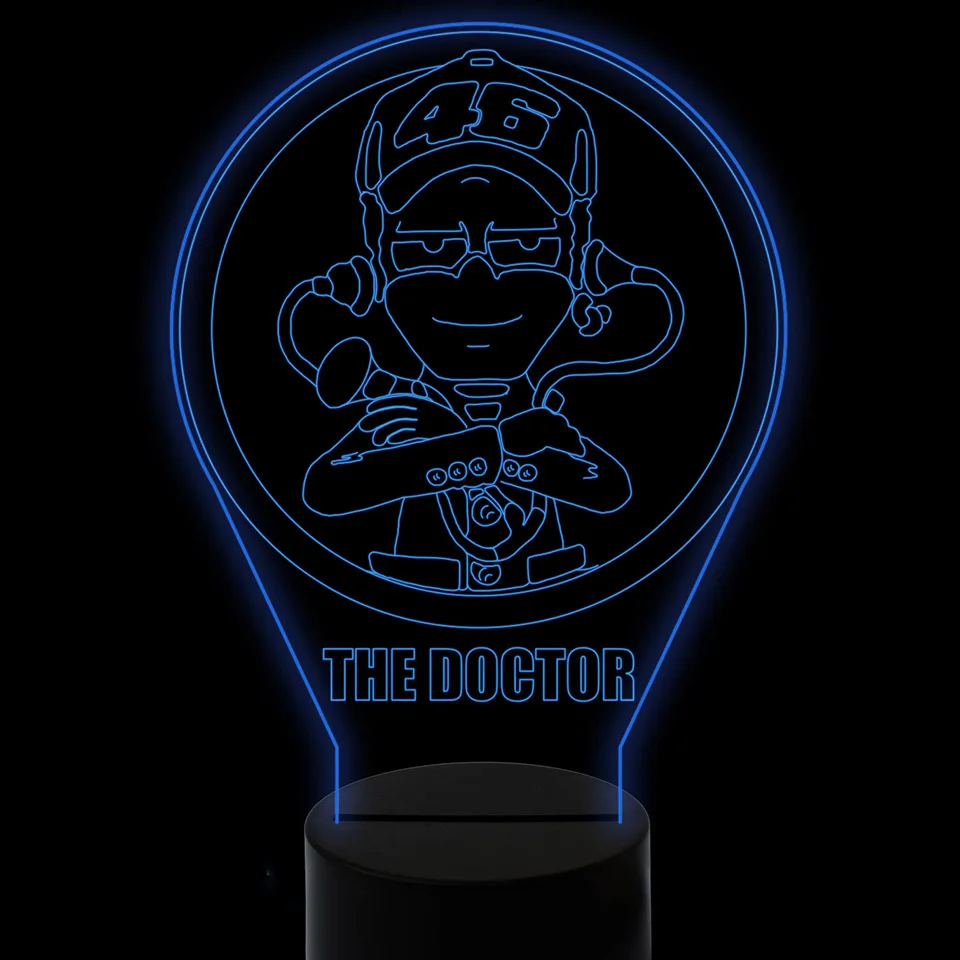

3D Led Doctor Modelling Gradient Desk Lamp Usb Visual Luminaria Kids Touch Button Handsome Night Light Baby Sleep Lighting Decor