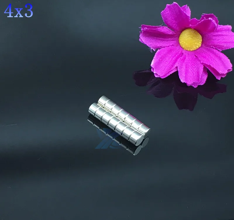 

100pcs 4mmx3mm  Super Cylinder Rare Earth Neodymium Magnets 4*3 Art Craft Connection free shipping