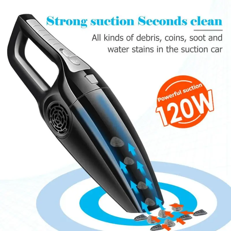 

Car Vacuum Cleaner DC 12 Volt 120W with Handbag 3600 r/min Cyclonic Wet/Dry Auto Portable Strong Power Vacuums Cleaner