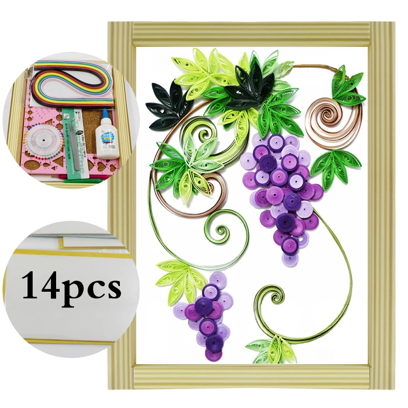 16 colorful Quilling Paper Craft Kits 14Pcs Tool set Rolling Strips DIY