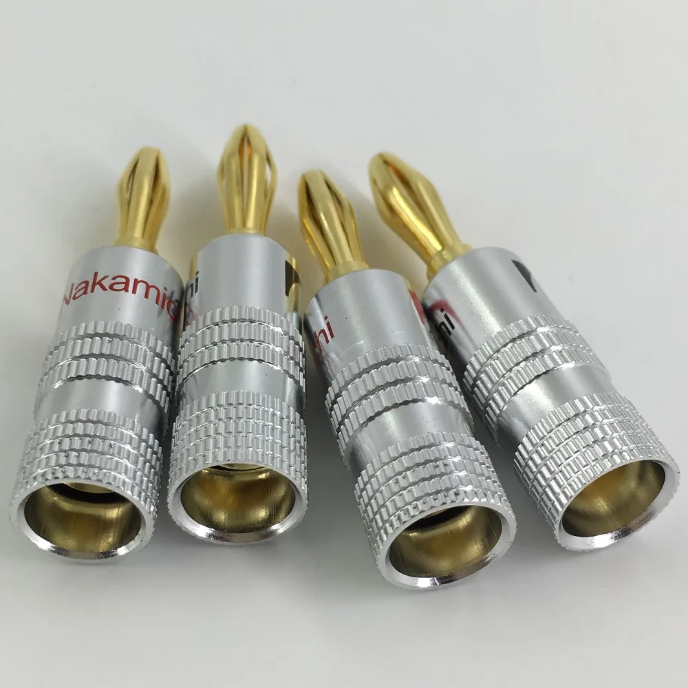 12 шт./24 шт./лот Новинка 4 мм Золотой штекер Nakamichi для динамика разъем банан