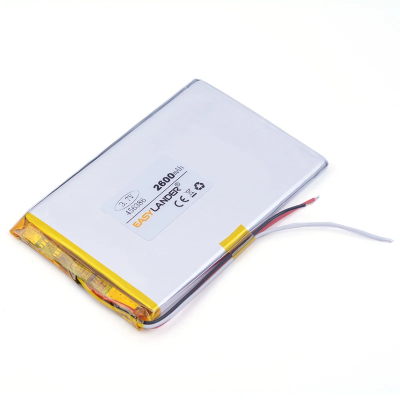 456386 2600mAh 3.7v batteria ricaricabile ai polimeri di ioni di litio