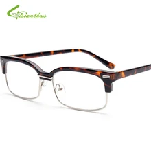 Модные прозрачные очки для чтения, леопардовые очки с полуоправой, очки для чтения, очки 1,0-4,0 для женщин, мужчин, очки