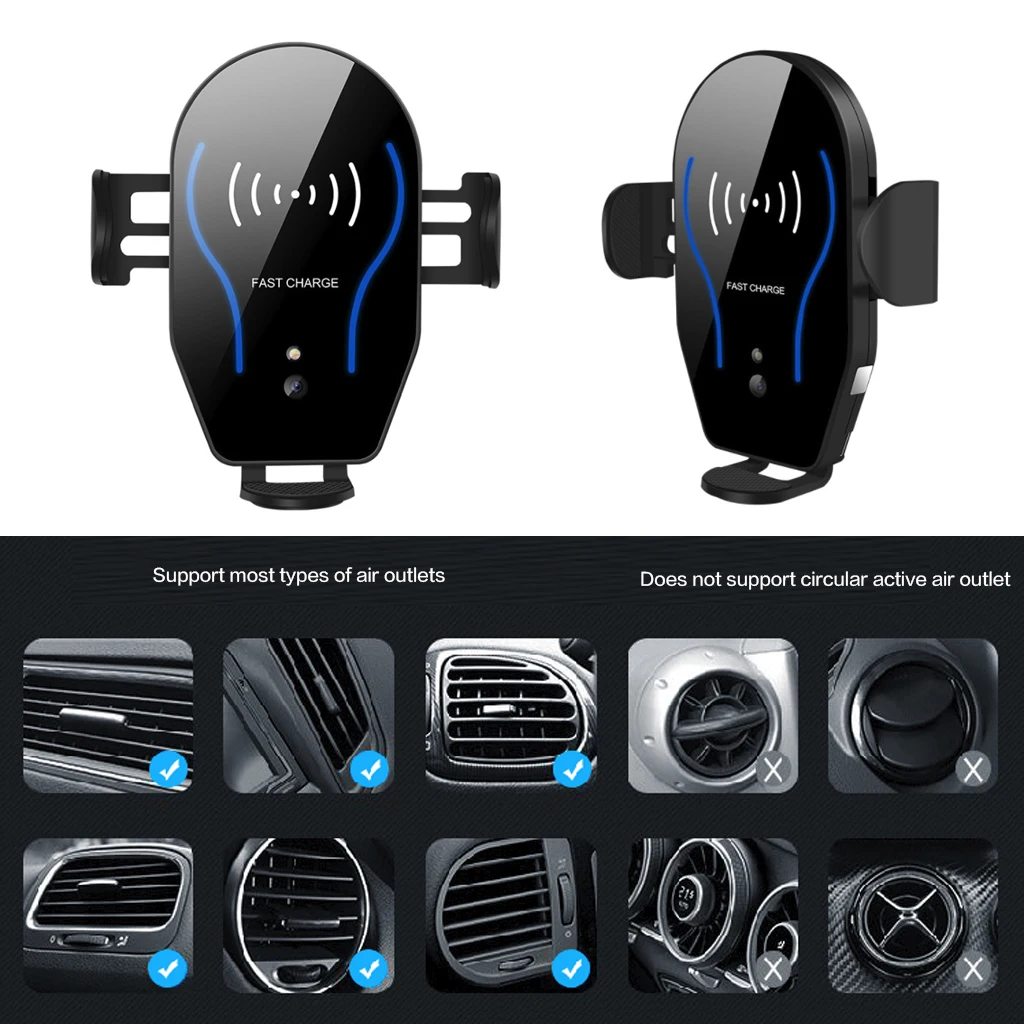 X8 10 Вт беспроводное автомобильное зарядное устройство Автомобильный телефон беспроводной Быстрая зарядка держатель инфракрасный интеллектуальный датчик кронштейн беспроводное быстрое зарядное устройство