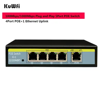New 48V POE Switch RJ45 Hub 100Mbps 5 Ports Ethernet Switch Fast Media Converter LAN Splitters With 4 POE Ports 50-200m Distance jys usb3 0 4 ports hub converter black