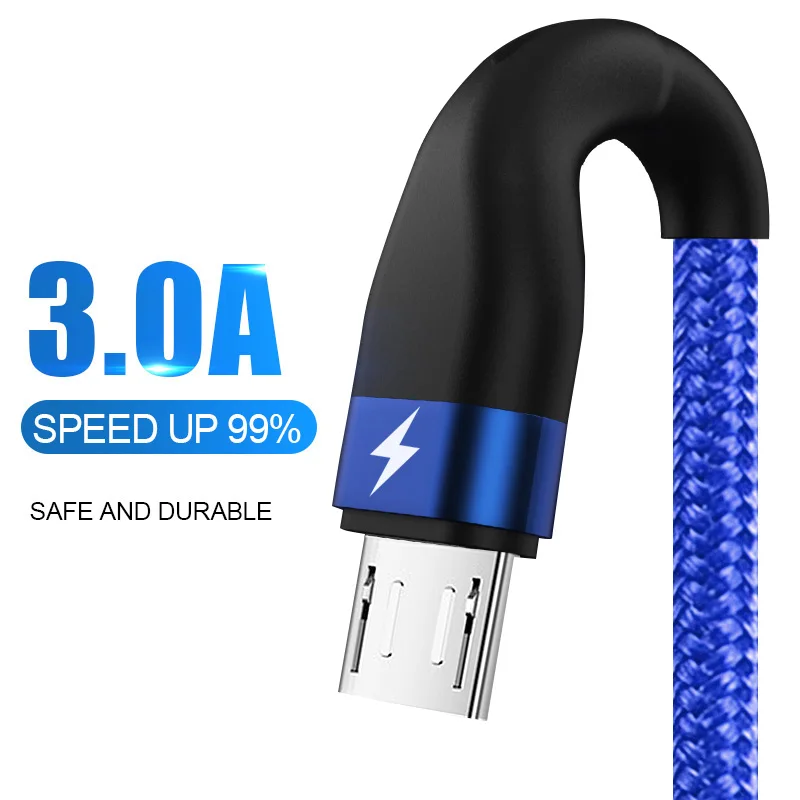 ZNP Micro USB Cable For Xiaomi Redmi Note 5 Pro Cord 3A Fast Charging Microusb Cable For Samsung Honor Android Micro Data Cable