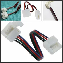 5 шт. 10 мм 2 4 Pin Водонепроницаемый светодиодный разъем без пайки 15 см кабель jack