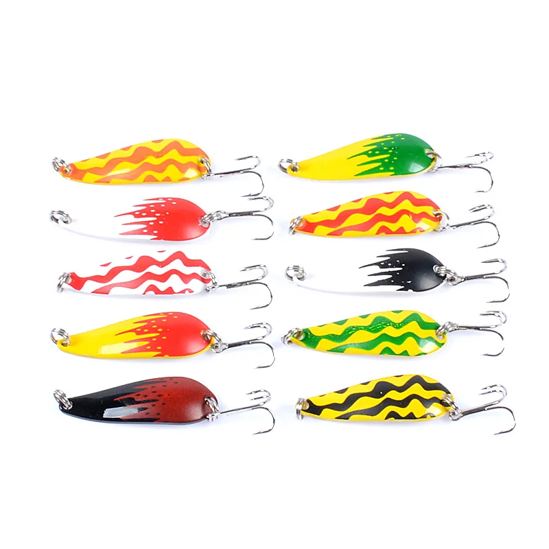 

Outdoor sports 10-color spray paint sequins 4.2cm/5.7g bionic metal fishing lure Metal Hard Lure fishing tackle popular