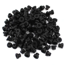 100 шт./пакет Одежда высшего качества черный мягкий силиконовый резиновые прокладки соски для тату машина иглы питания