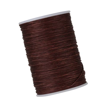 

Brown Polyester Thread Necklace Cords 0.5mm Craft Round Waxed Twisted Wire 120m