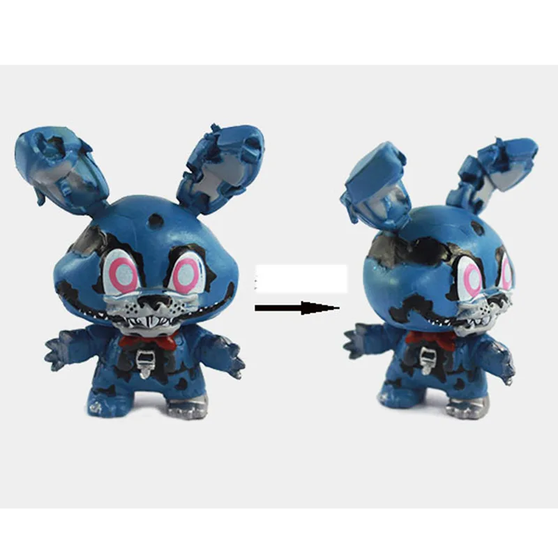 Online 8 teile satz Fünf Nächte Im Freddys Anime Figuren Vinyl Puppe 5cm PVC FNAF Foxy Freddy Chica Mini Figuren Spielzeug für Kinder