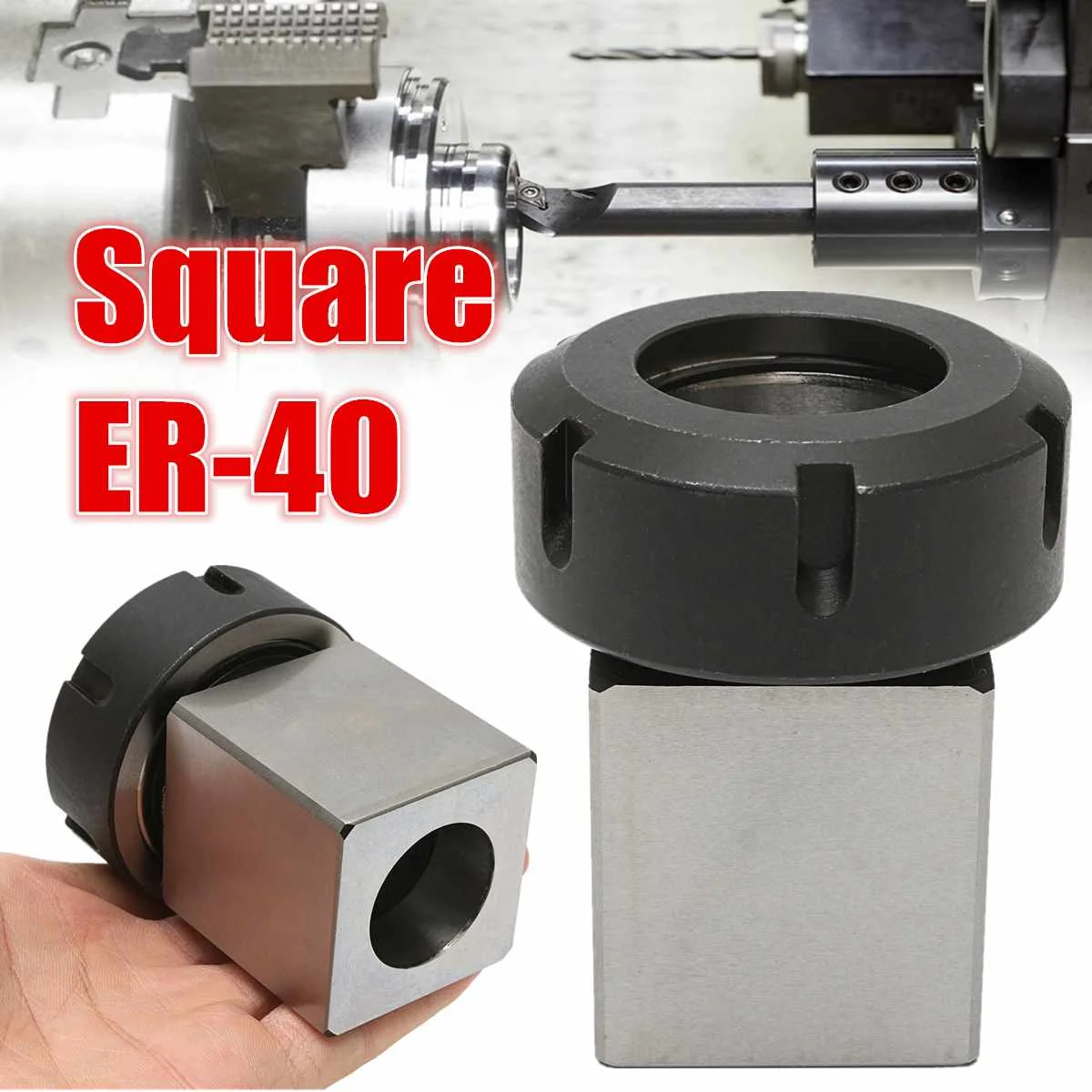 

1pc ER-40 Square Collet Block Chuck Holder 3900-5125 For Lathe Engraving Machine For Fast set-ups on CNC Machines