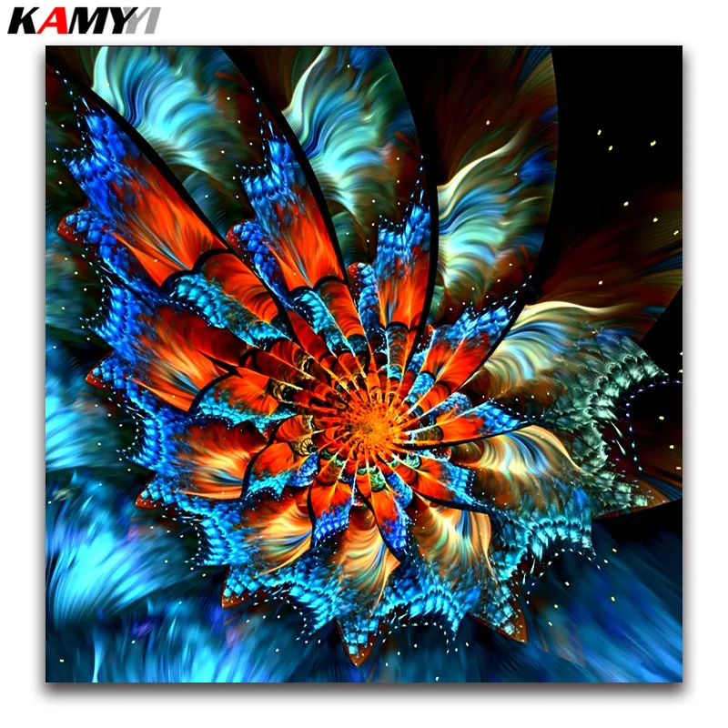 

5D DIY Diamond embroidery fantasy flowers full round Diamond mosaic color mandala Full square Diamond painting Cross stitch art