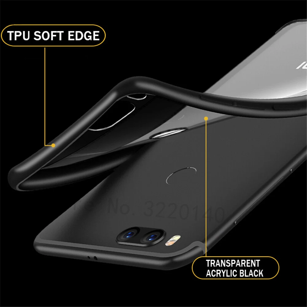 Transparent Protective Cover Cases For Xiaomi A1 MI 5X Full TPU&Acrylic Transparent Back Case For Xiaomi 5X mia1 mi5x Shell Capa4
