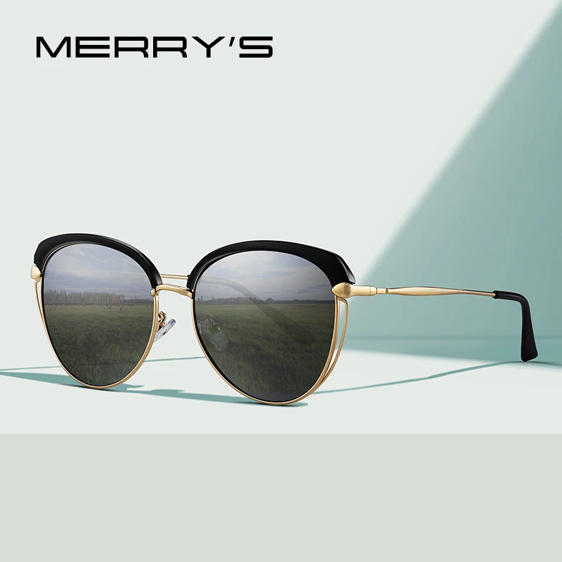 

MERRY'S Women Cat Eye Polarized Sunglasses Vintage Retro Ladies Trending Fashion Sun glasses UV400 Protection S6292