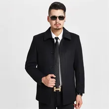 New Men Woolen Winter Coat Jacket Casual Men’s Wool parka Overcoats Longer Warm Wool costume Thicken Clothing