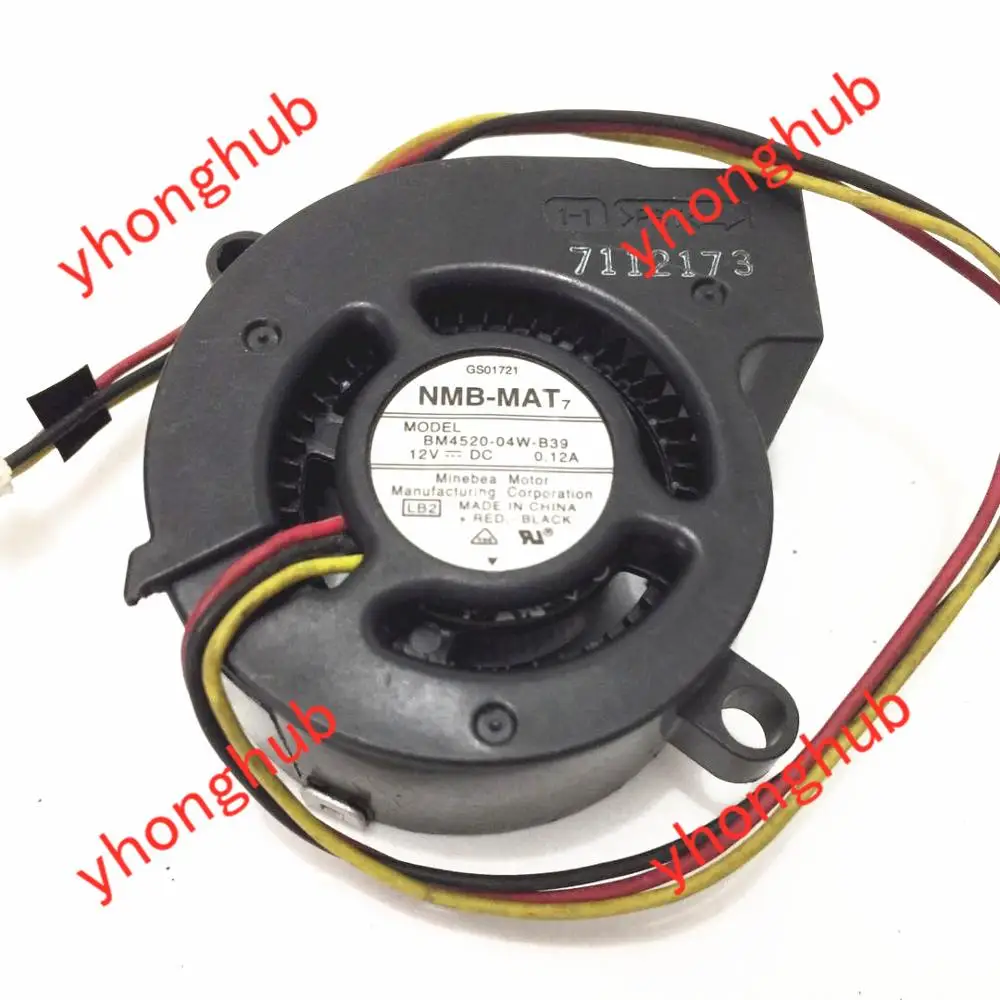 NMB MAT BM4520 04W B39 LB2 DC 12V 0.12A 3 жильный 45x45x20 мм Сервер вентилятор охлаждения|blower fan|12v dc