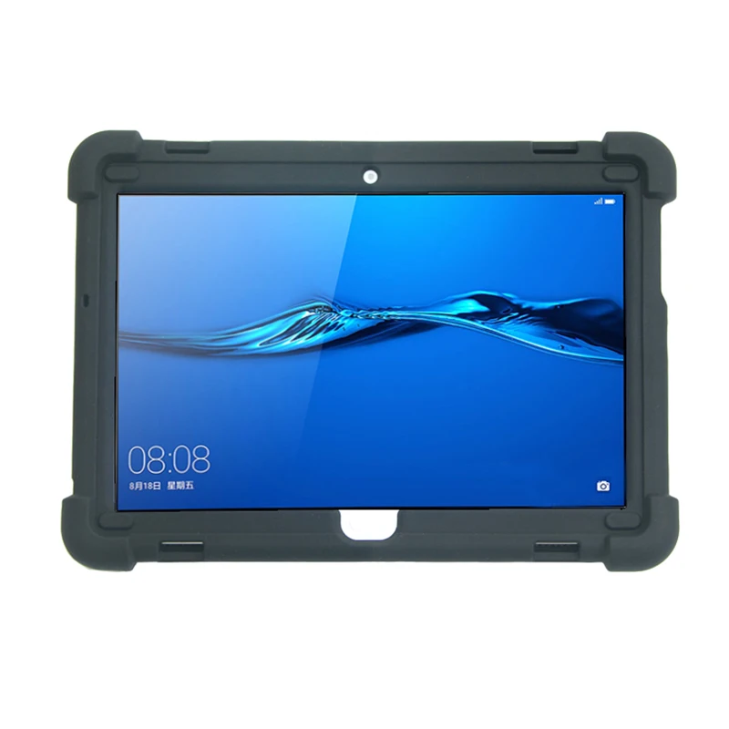 Black Подпрыгивающий чехол для huawei MediaPad M3 Lite 10, чехол для планшета M3 BAH-W09/AL00 10,1, Силиконовый прочный Чехол - Цвет: Black