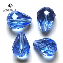 8x6mm larme forme facettes verre cristal perles multi couleurs choix par vous-même de mariage cheveux accessoires perles