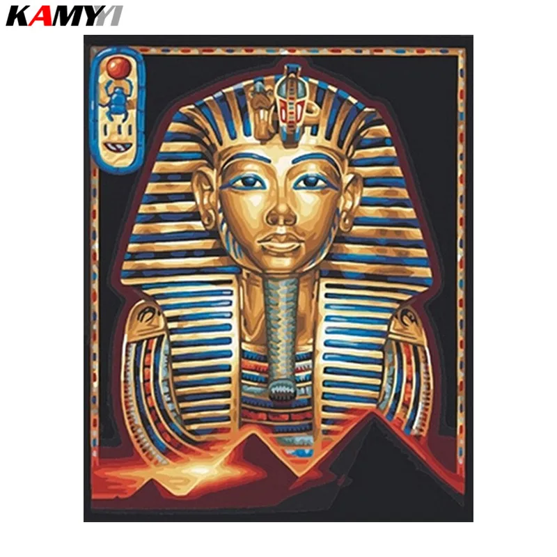 

Egyptian Pharaoh Mask DIY Diamond Embroidery Needlework 3D Diamond Painting Cross Stitch Full Drill Rhinestones Painting