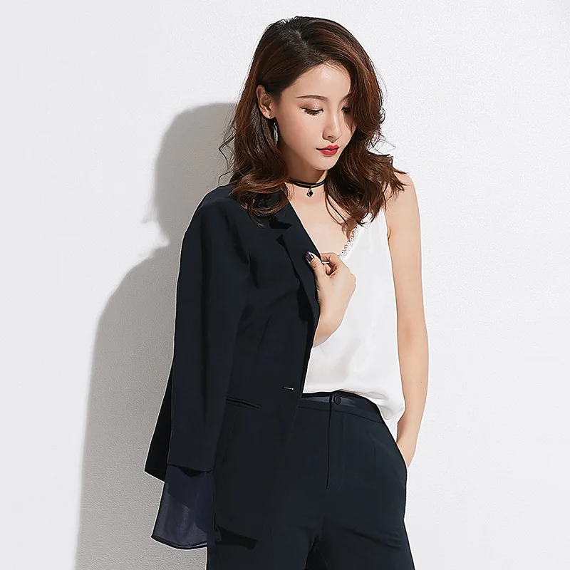 Spring 2019 New Brand Women's Wear Korean Edition Slim and Slim Women's Jacket Long Sleeve One Button Small Suit