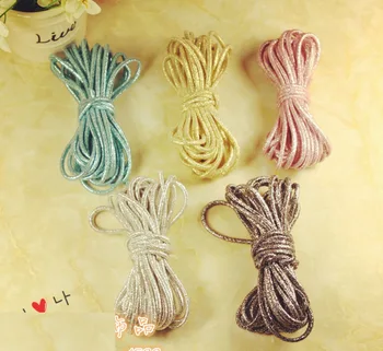 

3mm Rope 5 different Metallic color Elastic rubber band elastic hair band DIY handmade jewelry materials