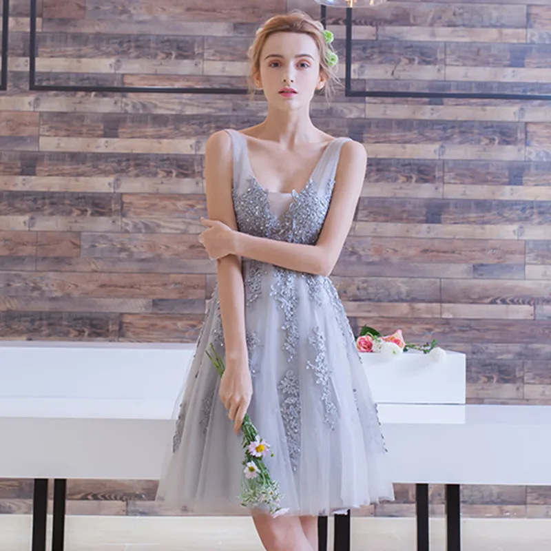 New-Arrival-Evening-Dresses-2017-Summer-A-Line-Lace-Appliques-Lace-Up-Back-V-Neck-Short_