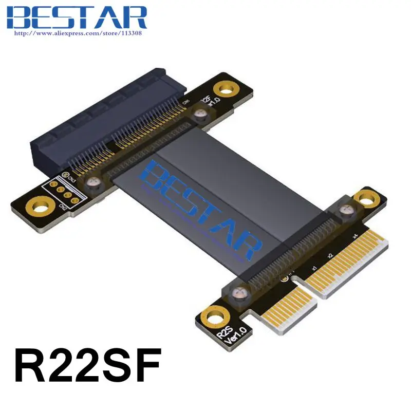 PCIe x4 to PCIe x4 Extension cord cable 5cm 10cm 20cm 30cm 40cm 60cm PCI-E GEN3.0 x4 PCI-Express X4 Extender Right Angle cables