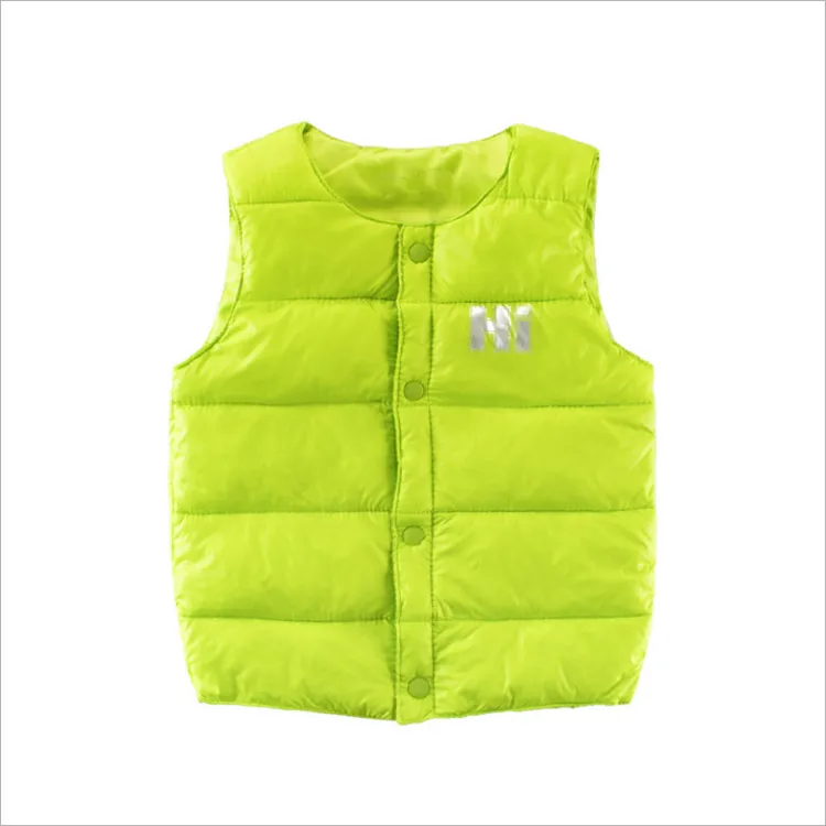 Fanfiluca Autumn Girls Vest Thin Cotton Baby Vest Winter O-neck Solid Warm Winter Coat Girl Black Boys Winter Spring Waistcoats 003