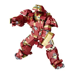 Алмазные блоки Строительные мечи Железный Робот 2 в 1 супер герой кирпич супер герой фигурки героев игрушки для детей DIY малыш мальчик 9045