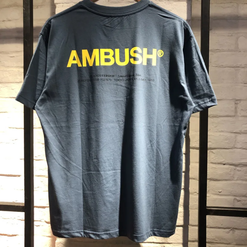 

Real Photo Ambush T Shirt Orange Men Women Cotton Summer Dress 3M Reflective Tshirts Casual Harajuku Ambush T-shirt