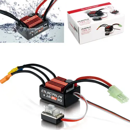 

Hobbywing Quicrun Waterproof 16BL30 Brushless ESC Speed Control 30A : 1/18 1/16