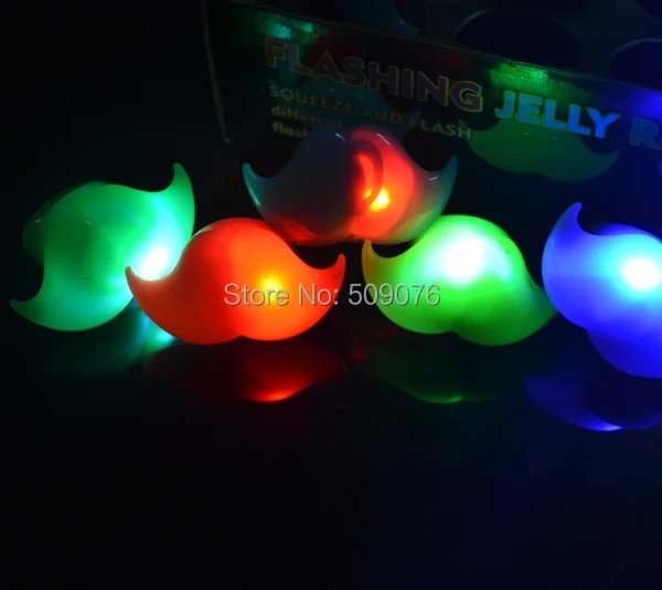 

Free shipping 1152pcs/lot soft flicker led finger light ring beard Brand New LED Flashing Blinking Spike Finger Ring for party