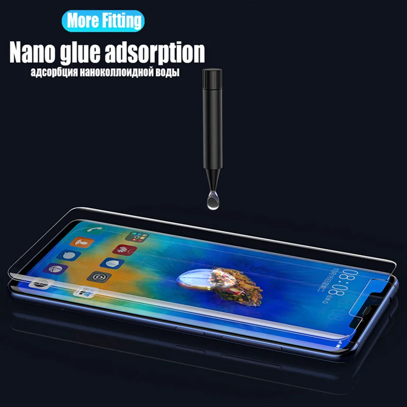 Закаленное стекло с полным покрытием для Huawei Mate 20 30 Pro прозрачная защитная пленка
