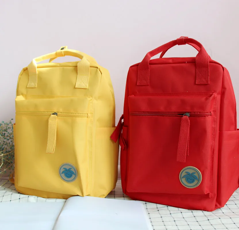 Shoulder bag female Korean school bag College style solid color