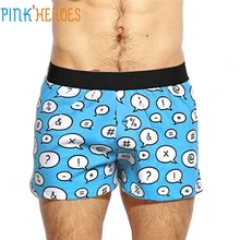 Pink Heroes Cueca, мужские милые синие и красные хлопковые боксеры, нижнее белье, повседневные пляжные шорты, трусы, трусики, дропшиппинг, fed30