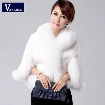 

2018 new winter sweet lady woman casual soft loose Fur Faux Fur Coat all match Rabbit Hair bat sleeved Cape girls outwear jacket
