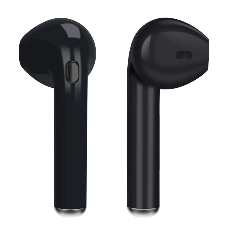 I7 i7s TWS мини беспроводные Bluetooth наушники-вкладыши стерео наушники с зарядным устройством микрофон для всех смартфонов - Цвет: Double black