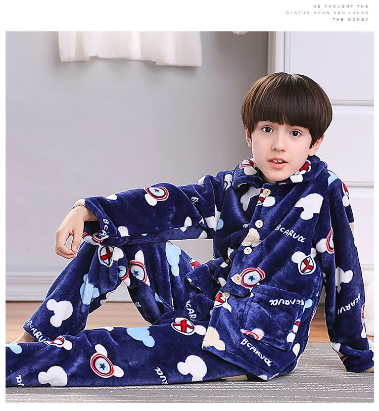 Мальчиков зимние пижамы Семейные комплекты Рождественская Пижама утолщение фланелевые пижамы Pijama, Infantil папа отец и сын