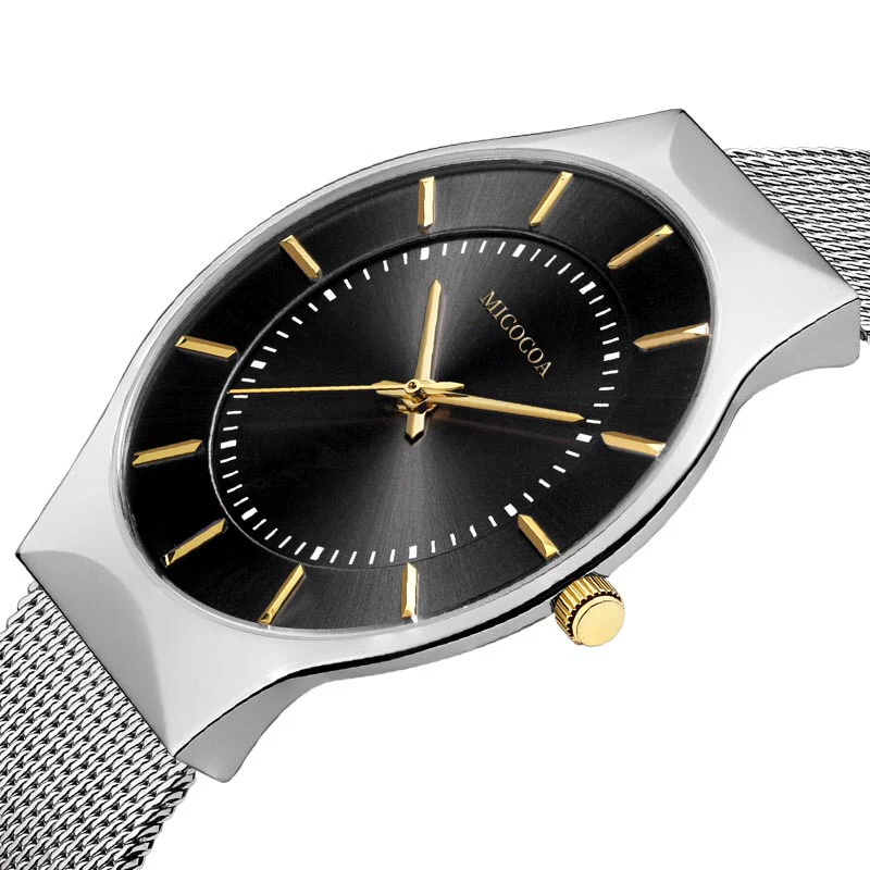 

2019 MICOCOA Ultra thin Fashion Male Wristwatch Top Brand Luxury Business Watches Waterproof Scratch-resistant Men Watch Clock