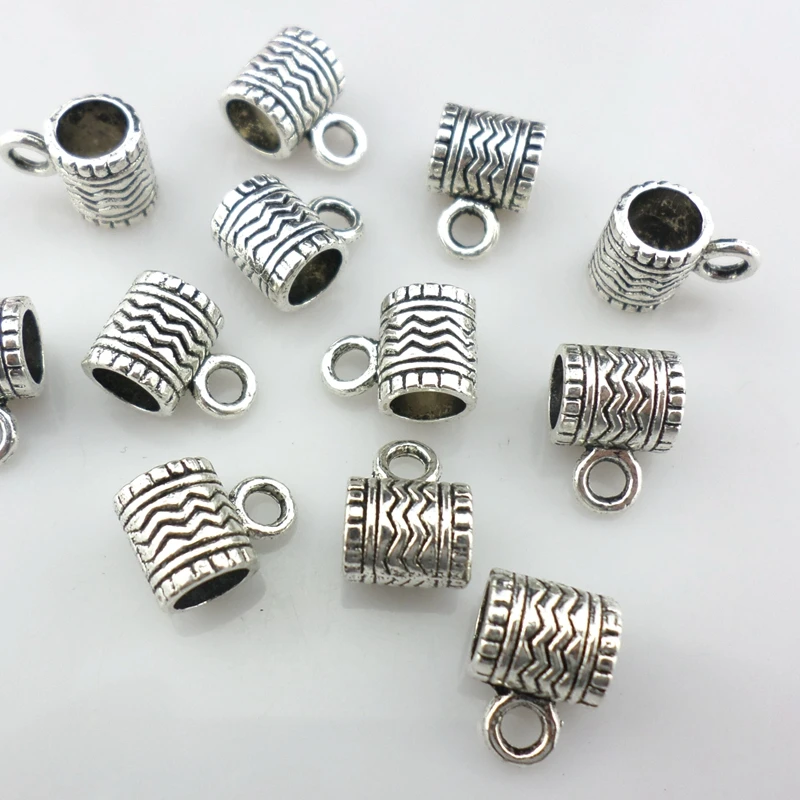 

40 шт тибетские серебряные бусины подвески бижутерии из Spacer Бусины соединители Кулоны из нержавеющей стали 7x9x12 мм ювелирных изделий