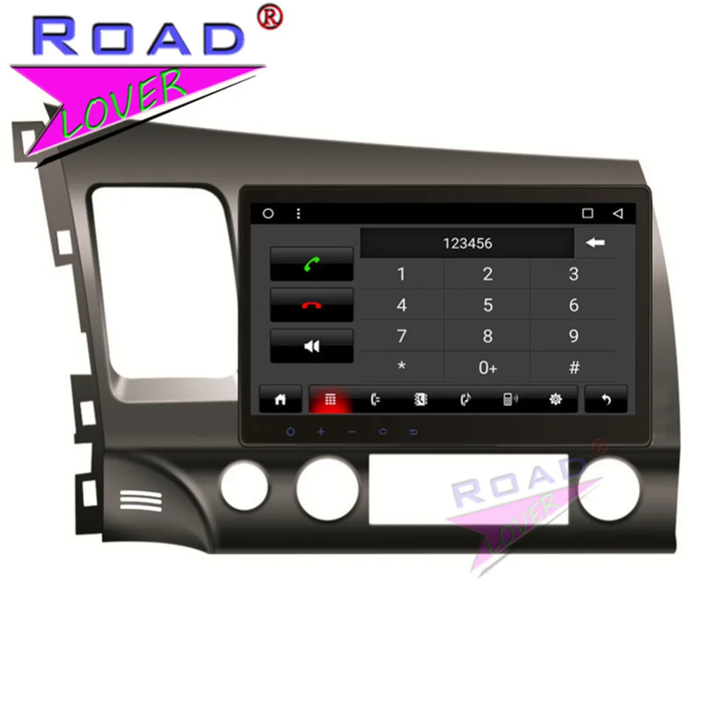 Top Roadlover Android 8.1 Car Multimedia Player Radio For Honda Civic 2006-2011 Stereo GPS Navigation Automagnitol Double Din NO DVD 4