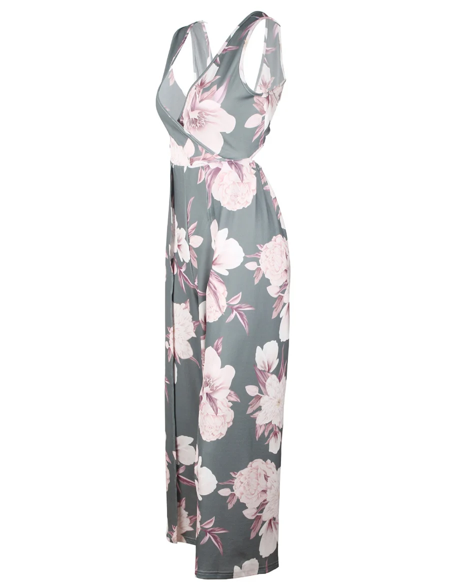 Gladiolus Hot Summer Jumpsuit Women 2019 V Neck Floral Print Split Long Pants Beach Sexy Jumpsuits 2019 Rompers Womens Jumpsuit (39)