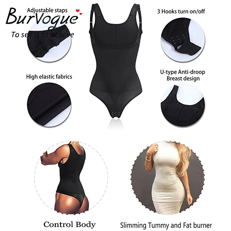 Burvogue тела облегающее нижнее белье боди Пояс для похудения латекс утягивающая одежда утяжка формирователь для Для женщин