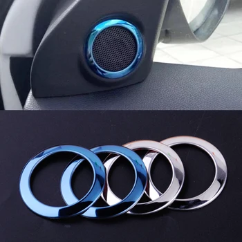 

DWCX 2Pcs Stainless Steel Pair Chrome Plated Stereo Speaker Cover Trim Ring Collar Fit for Mitsubishi Outlander Sport ASX RVR
